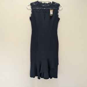 Knitee Dress Sleeveless Navy Blue Size L K9151